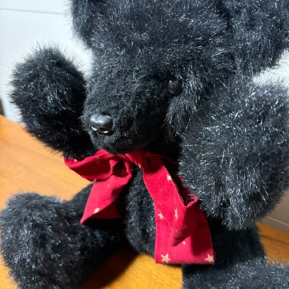 Artist Original Soft Black Fur Fully Jointed 17" Plush Bear by Lorraine Smoker - Picture 7 of 13